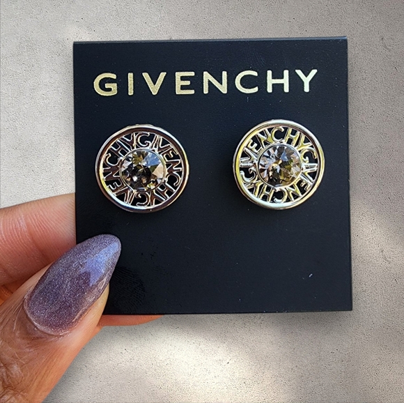 NEW Givenchy Gold and Silver Stud Earrings - Picture 1 of 4